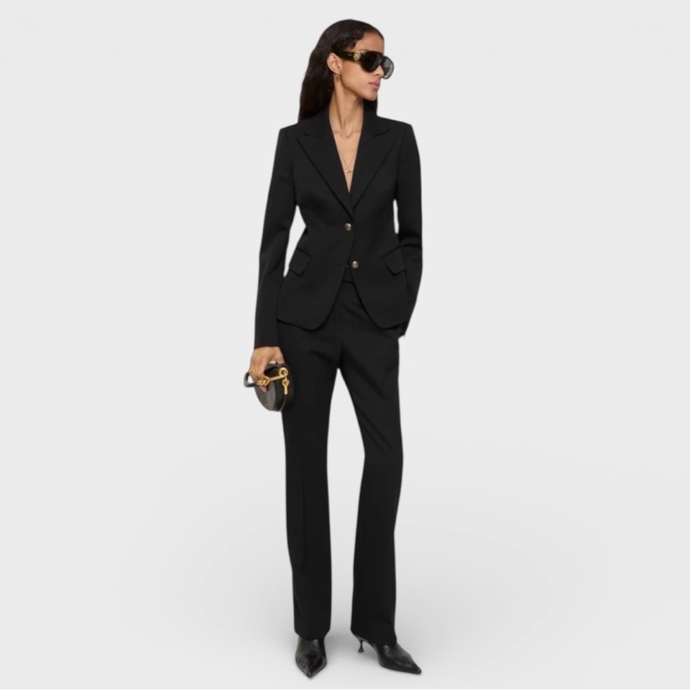BURBERRY London Black Wool Blend
Tailored Trousers
